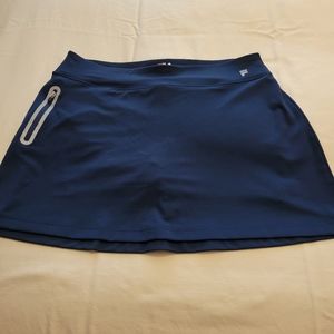 Fila women's athletic skort,  navy,  size Large
